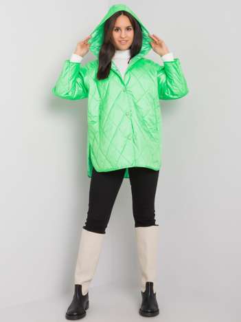 Green quilted jacket with hood Selah