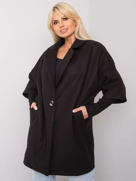 Aliz RUE PARIS black loose coat