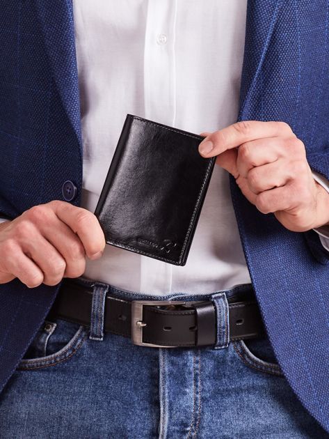 Black Soft Leather Men's Wallet 