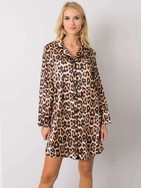 Gold and black leoptern nightgown